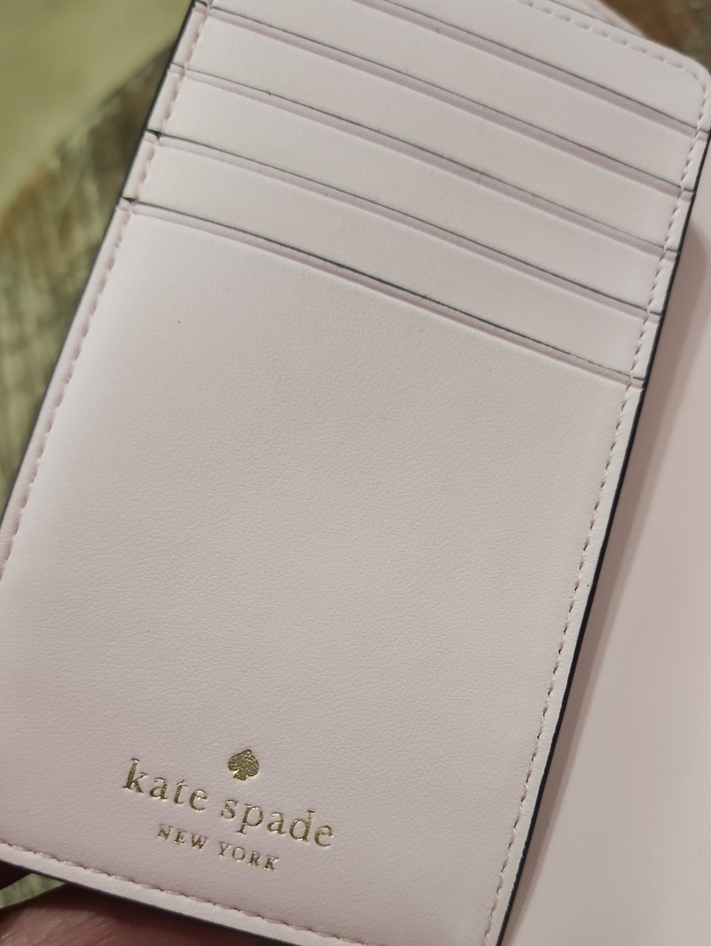 Kate Spade New York Pink Leather Passport Cover Pineapple Tropical Card Holder - Picture 14 of 15